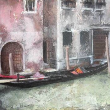 Painting titled "Venecia" by Fredy Vilar, Original Artwork, Acrylic Mounted on Wood Panel