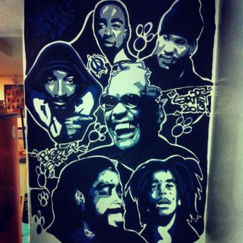 Drawing titled "BLVCK'STREET BY FRE…" by Freesthaii, Original Artwork, Marker