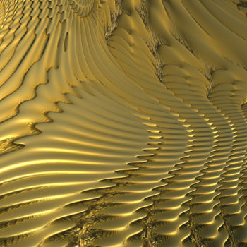 Картина под названием "Gold Lava" - Kevin Dodd, Подлинное произведение искусства, Акрил