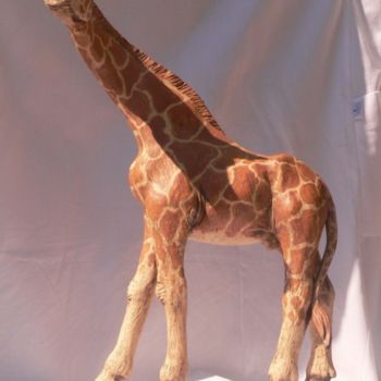 雕塑 标题为“Giraffe” 由Jaquelin Und Manfred Freiberger, 原创艺术品, 陶瓷