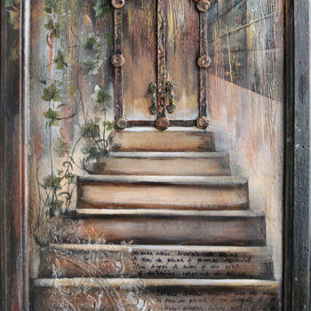 Painting titled "stairway" by Freudiana'S, Original Artwork