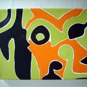 Malerei mit dem Titel "Trance in orange" von Friederike Büchner, Original-Kunstwerk