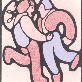 Gravures & estampes intitulée "Homo Ludens" par Friedrich Alexander Großkopf, Œuvre d'art originale, Impression numérique
