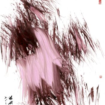 Drawing titled "pink abstraction" by Friedrich Zettl, Original Artwork, Ink