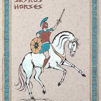 Pintura intitulada "SKYROS HORSES : LE…" por Laurent Frison, Obras de arte originais, Outro