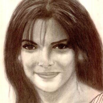Drawing titled "Sandra Bullock" by Frixo666, Original Artwork