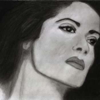 Disegno intitolato "Salma Hayek" da Frixo666, Opera d'arte originale