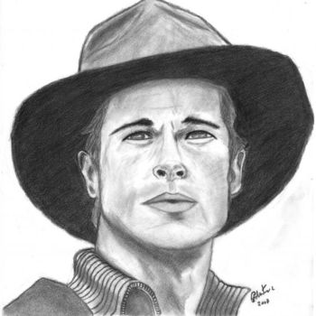Zeichnungen mit dem Titel "Brad Pitt" von Frixo666, Original-Kunstwerk