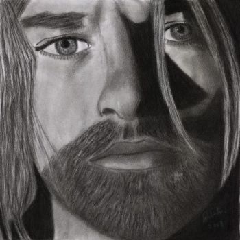 Dibujo titulada "Kurt Cobain" por Frixo666, Obra de arte original