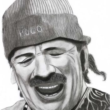 Drawing titled "Carlos Santana" by Frixo666, Original Artwork