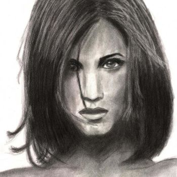 Drawing titled "Jennifer Aniston" by Frixo666, Original Artwork