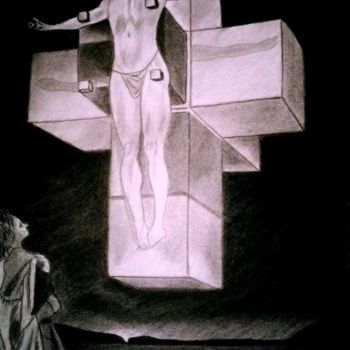 Disegno intitolato "La crucifixión de S…" da Frixo666, Opera d'arte originale