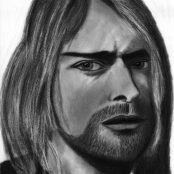 Dessin intitulée "Kurt Cobain." par Frixo666, Œuvre d'art originale