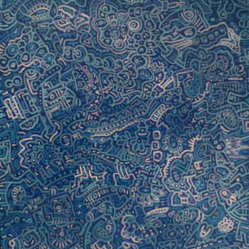 Картина под названием "azulejos" - Frob, Подлинное произведение искусства, Акрил