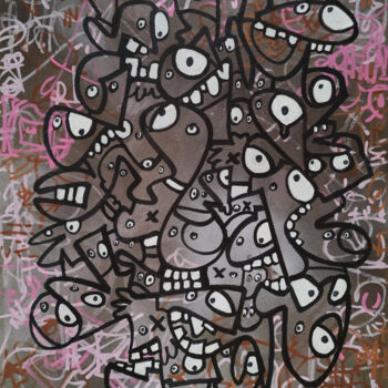 Pintura titulada "swag" por Frob, Obra de arte original, Acrílico Montado en Bastidor de camilla de madera