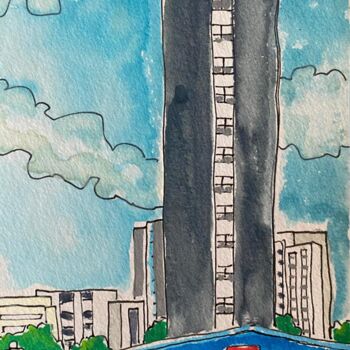 Pintura intitulada "stratford" por Frob, Obras de arte originais, Aquarela