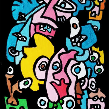 Painting titled "comunodad1" by Frob, Original Artwork, Acrylic