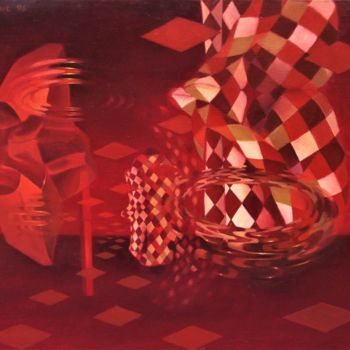 Peinture intitulée "Reflet et réflexion" par Xavier Froissart, Œuvre d'art originale, Huile
