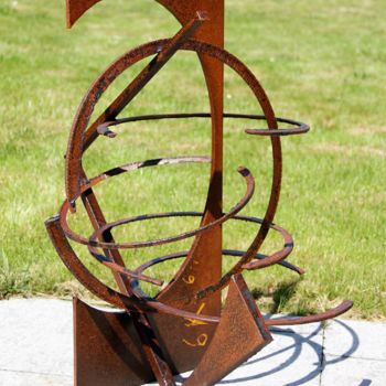 Sculpture titled "Univers-6K6" by Fred#29, Original Artwork, Metals