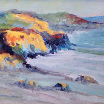 绘画 标题为“Colors of the beach” 由F. Stevaux, 原创艺术品, 油