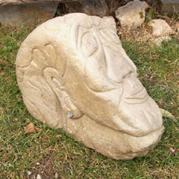 Sculpture titled "Elia" by Daniele Cristaldini, Original Artwork, Stone