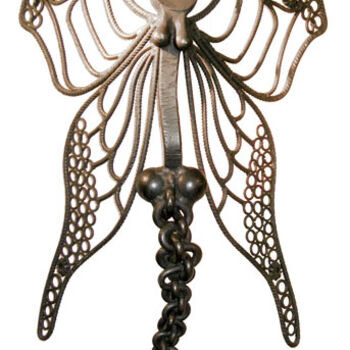 Sculpture titled "Femme papillon" by Vincent Libecq, Original Artwork
