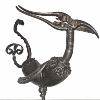 Sculpture intitulée "Oiseau récup" par Vincent Libecq, Œuvre d'art originale
