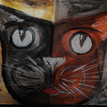 Painting titled "miao-2018-tecnica-a…" by Latini, Original Artwork, Acrylic