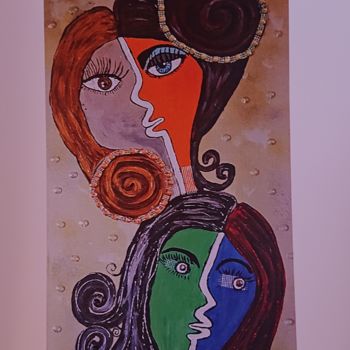 Painting titled "Bipolarismo" by Latini, Original Artwork, Acrylic