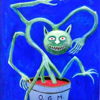 Pintura titulada "OGM IN FUGA" por Fulvio Martini, Obra de arte original