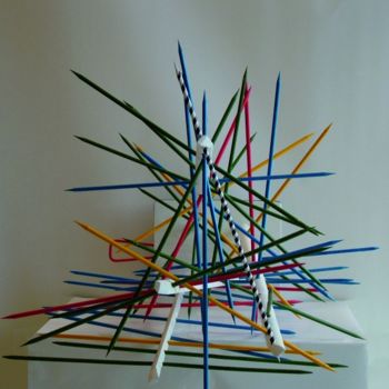 Sculpture intitulée "Shanghai, 2008,mode…" par Fulvio Rossello, Œuvre d'art originale, Bois