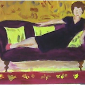 Schilderij getiteld "sofa_grl" door Funkiemonkie, Origineel Kunstwerk