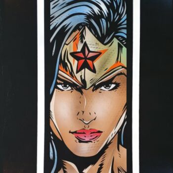 Peinture intitulée "Wonder Woman" par Für, Œuvre d'art originale, Bombe aérosol