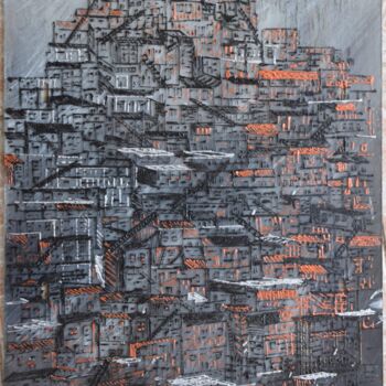 Peinture intitulée "FAVELA" par Fv, Œuvre d'art originale, Acrylique