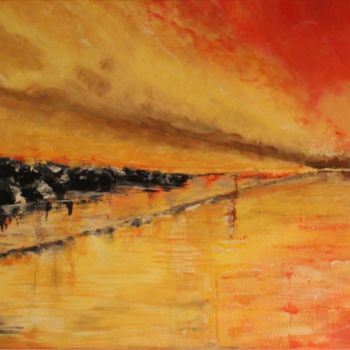Painting titled "Soleil levant Solei…" by France Vallée, Original Artwork, Acrylic