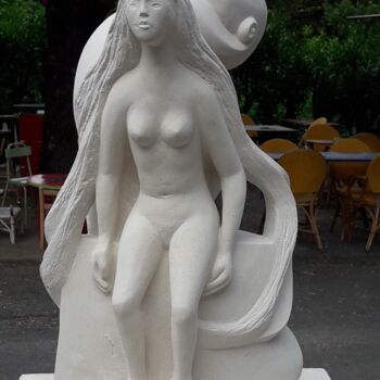 Sculpture titled "Miss covid" by Fxl, Original Artwork, Stone