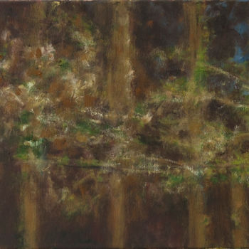 Schilderij getiteld "Landschap i-II" door Martha Fyrigos, Origineel Kunstwerk, Olie