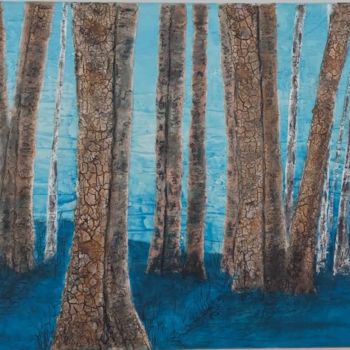 Painting titled "FORET MAGIQUE" by Georgette Boesch, Original Artwork, Acrylic