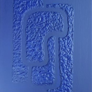 Painting titled "Face A" by Guillaume Lhopital, Original Artwork, Acrylic Mounted on Wood Stretcher frame