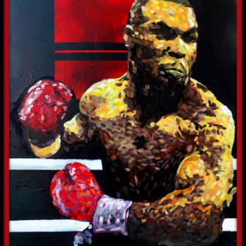 Painting titled "''The boxer''" by Sigma, Original Artwork, Watercolor