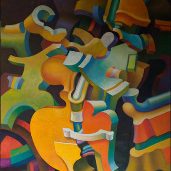 Painting titled "Либертанго" by Gennadii Troshkov, Original Artwork, Oil