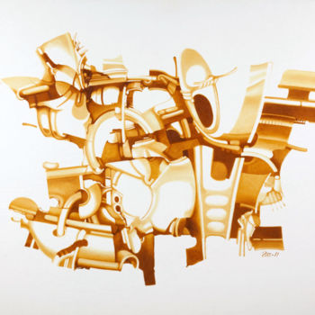 Картина под названием "Джазовая импровизац…" - Геннадий Трошков, Подлинное произведение искусства, Масло