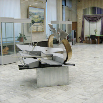 Skulptur mit dem Titel "Intentional emanati…" von Gennady Zmitrovich, Original-Kunstwerk, Metalle