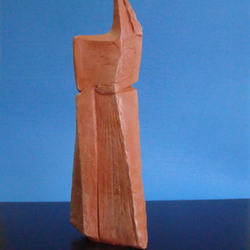 Sculpture titled "attente" by Arshak Van Grig, Original Artwork, Ceramics