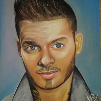 Painting titled "Matt Pokora" by Gaawouelart, Original Artwork, Pastel