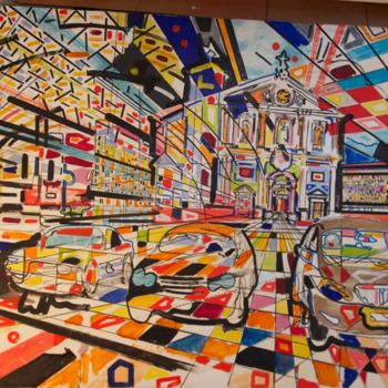 Painting titled "22piazza-grande-a-p…" by Giovanni Gabassi, Original Artwork