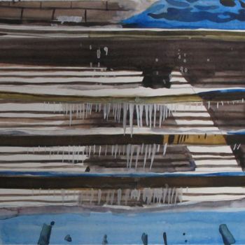 Ζωγραφική με τίτλο "Ice 2" από Gabriel Patti, Αυθεντικά έργα τέχνης, Λάδι