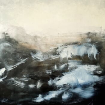 Pittura intitolato "Waves Of Landscape" da Gabi Ehmann, Opera d'arte originale, Acrilico Montato su Telaio per barella in le…