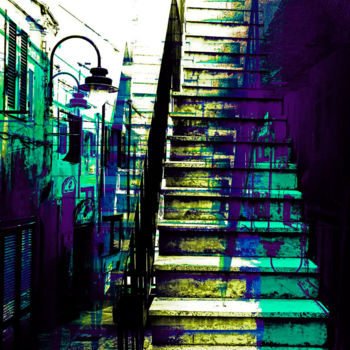 Digital Arts titled "Italian steps" by Gabi Hampe, Original Artwork, Collages