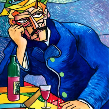 Pintura titulada "Docteur Gadjo -"Mol"" por Gabi Jimenez, Obra de arte original, Oleo Montado en Bastidor de camilla de made…